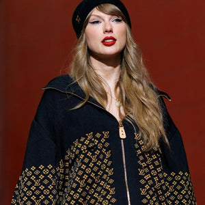 Taylor Swift Louis Vuitton Monogram Jacquard Knit Jacket