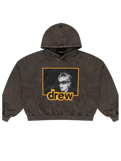True Drew Boxy Hoodie Brown
