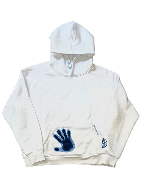 white thermal hoodie cozy winter pullover style