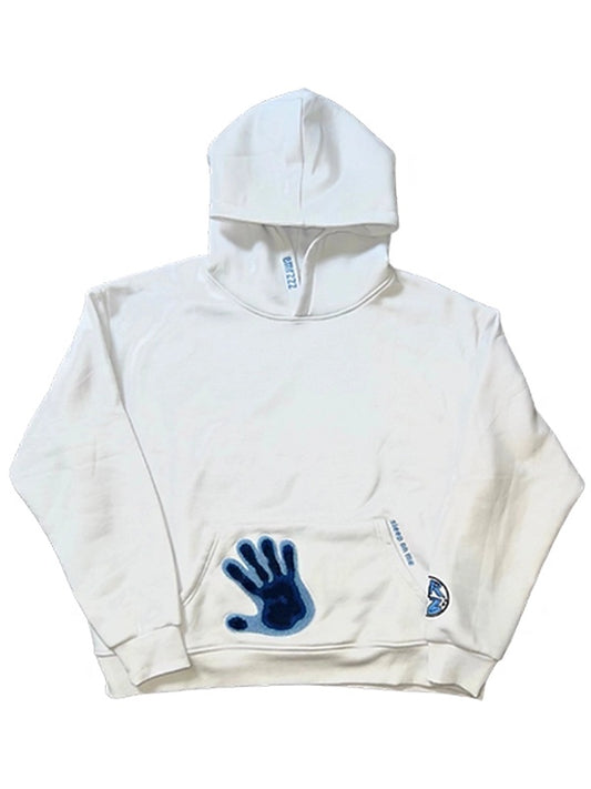 white thermal hoodie cozy winter pullover style