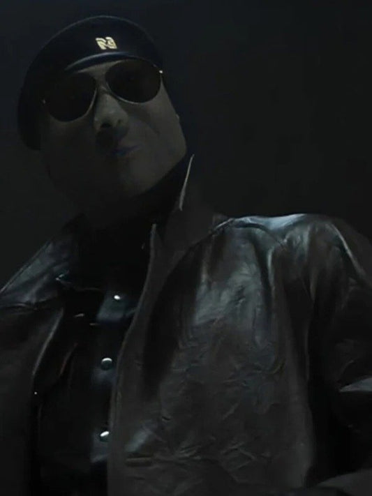 Lee Pace The Running Man Brown Leather Coat