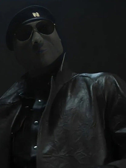 Lee Pace The Running Man Brown Leather Coat