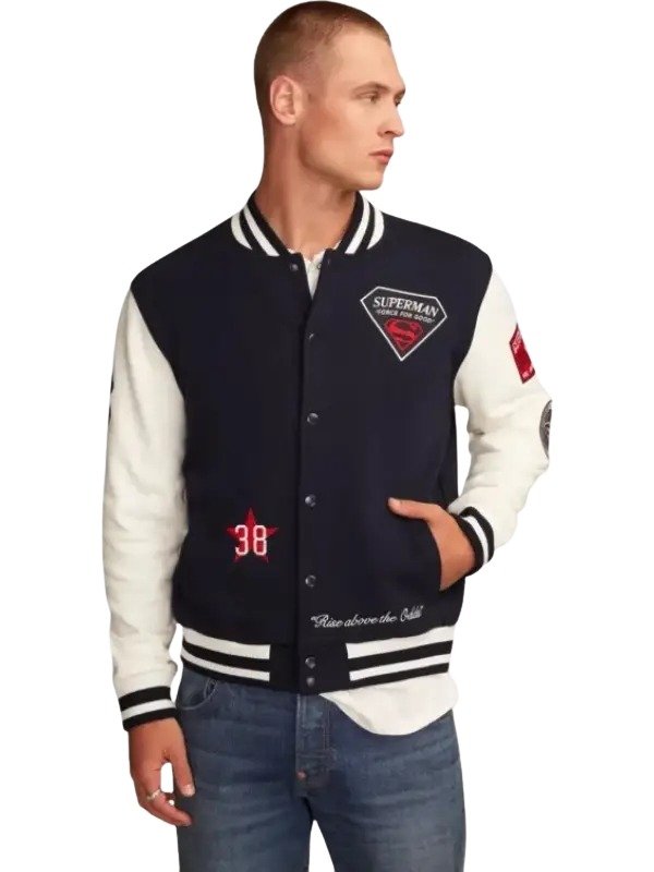 Superman x Lucky Brand Varsity Jacket