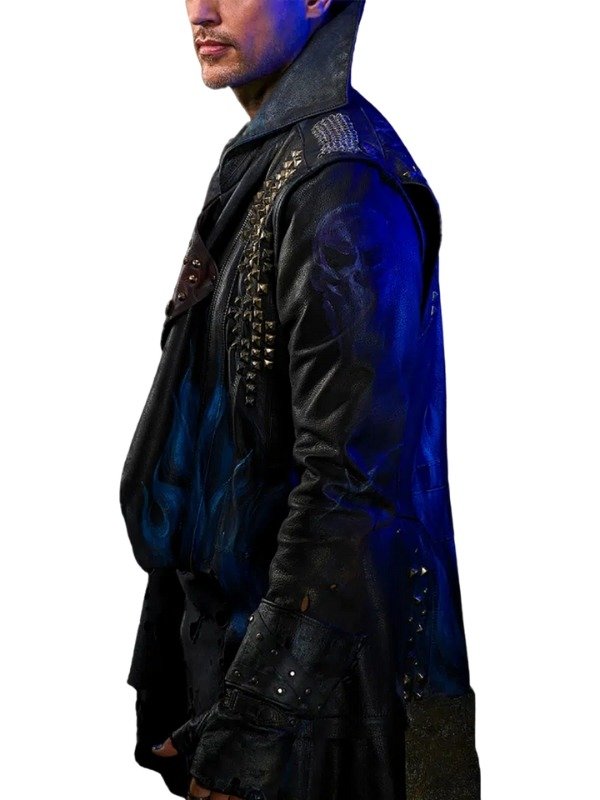 villain inspired gothic fantasy leather long coat