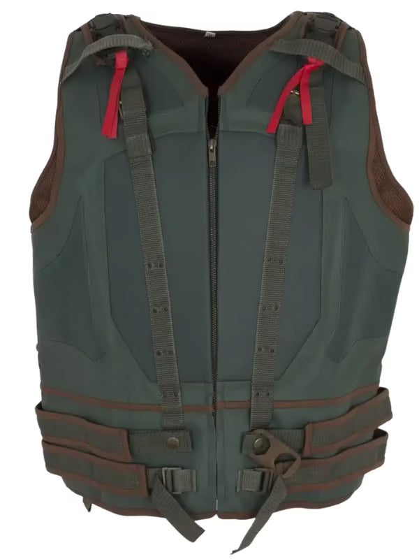 Men's Bane PU Leather Military Tom Hardy Halloween Vest – Dark Knight Rises Green Cosplay | Arna Luxe