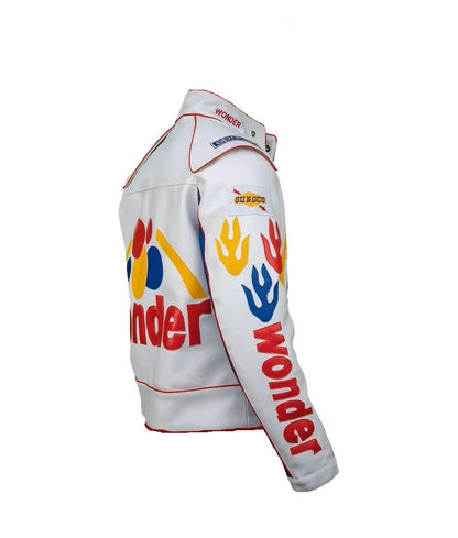 Ricky Bobby Wonder Bread Jacket – Talladega Nights Halloween Costume Faux Leather Racing Outfit
