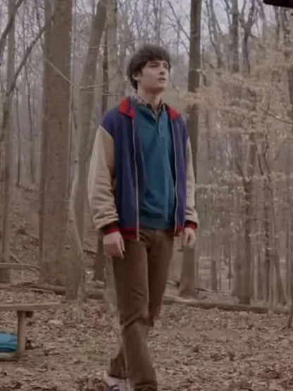 Stranger Things Will Byers wool jacket zip-front retro 80s fashion
