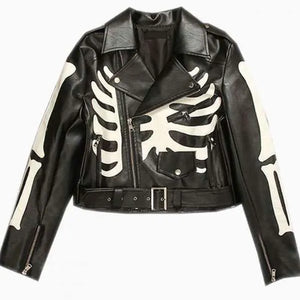Shop Skeleton Biker Leather Jacket