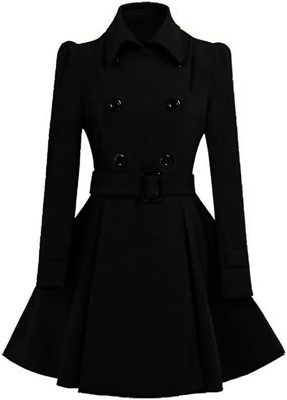Women’s double breasted swing pea coat – elegant winter outerwear by Arna Luxe