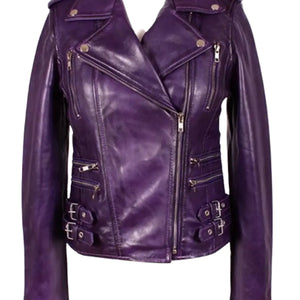 Women’s Halloween Purple Biker Jacket