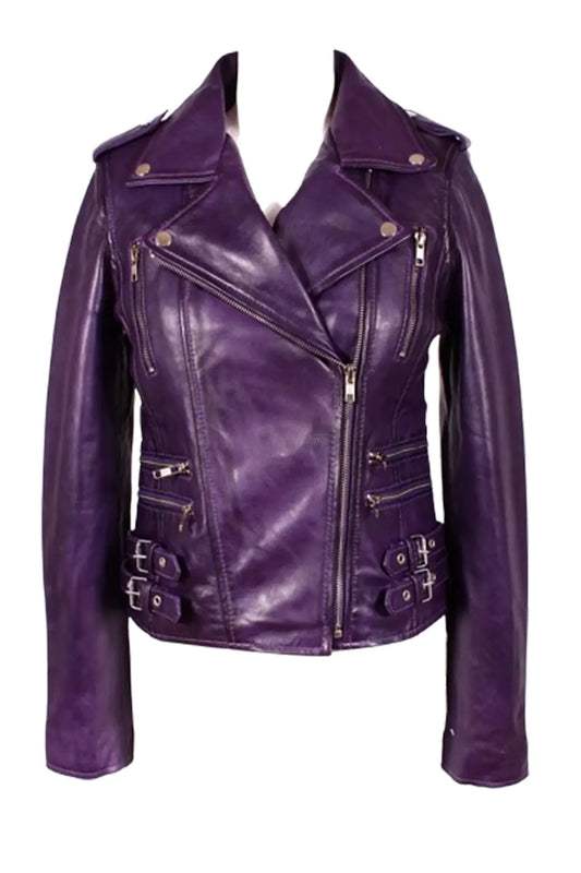 Women’s Halloween Purple Biker Jacket