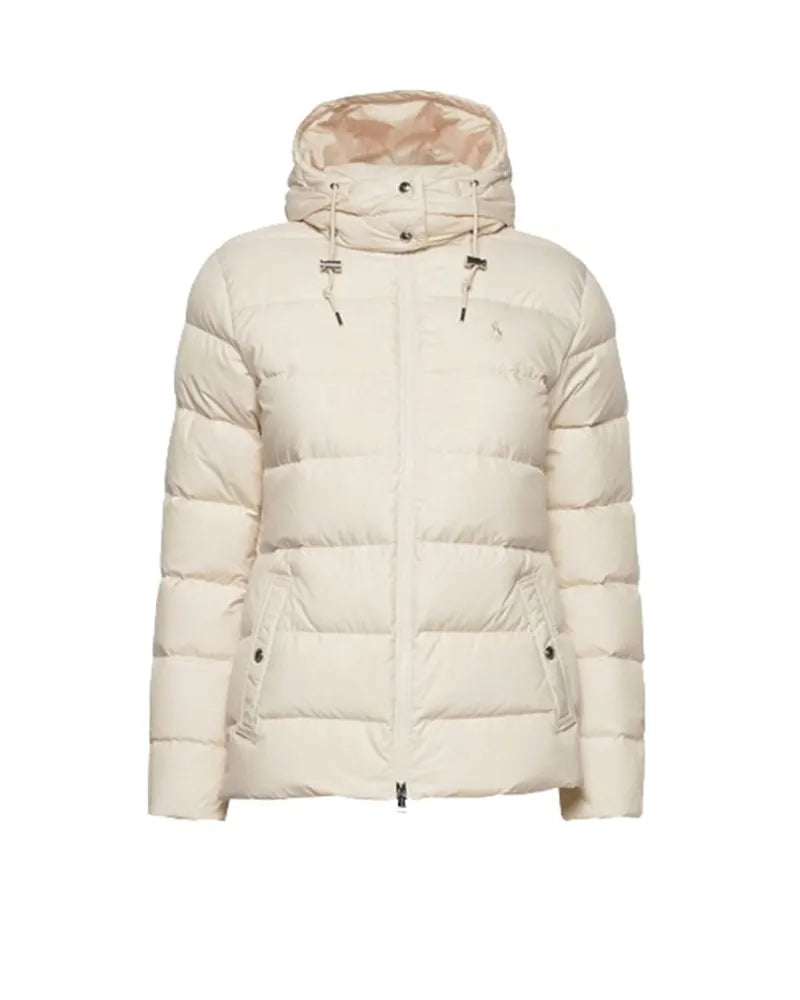 Womens Cream Puffer Jacket