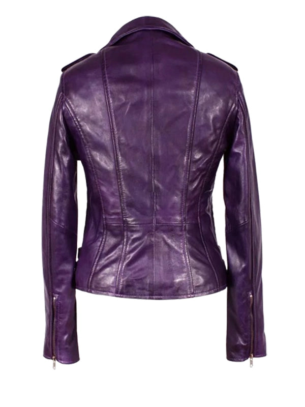 Women’s Halloween Purple Biker Jacket