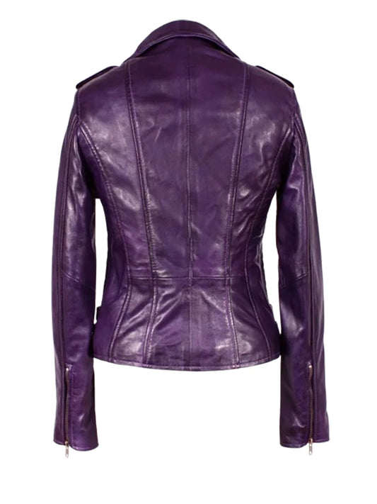 Women’s Halloween Purple Biker Jacket