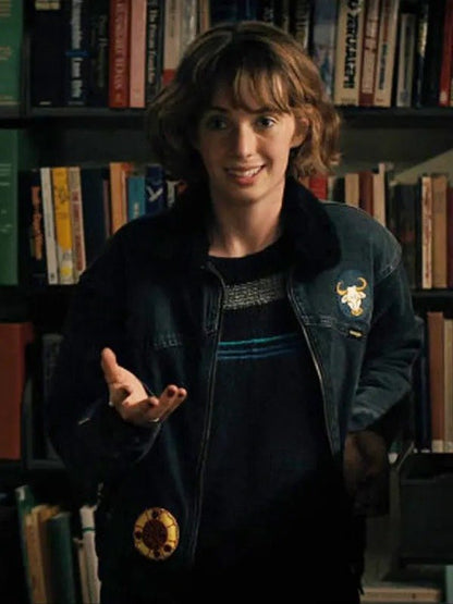 Stranger Things Season 4 Robin Buckley denim jacket inspired by Maya Hawke