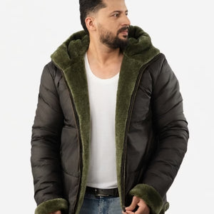 Men’s Wellsoft Reversible Shearling Hooded Jacket