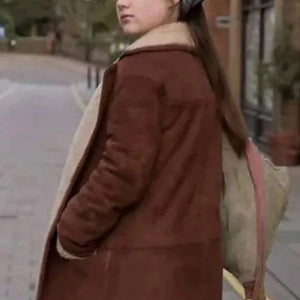 Nora Ted Lasso S03 Brown Shearling Jacket