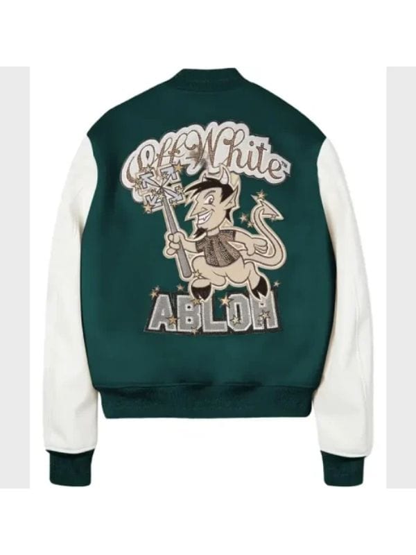 AC Milan Off White Varsity Jacket