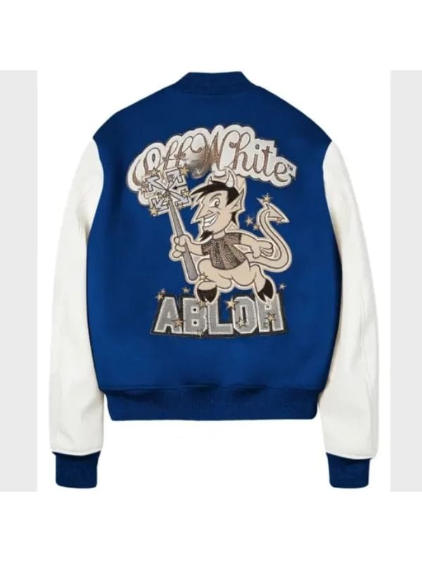 AC Milan Off White Varsity Jacket