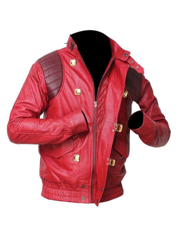 kaneda-red-biker-jacket-front.jpg → “Kaneda Red Biker Jacket Front View – Akira Anime Pill Logo Style”