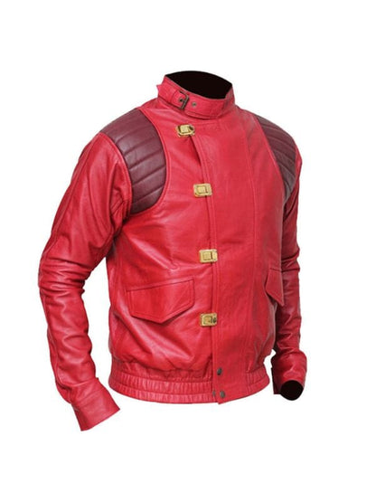 kaneda-red-biker-jacket-front.jpg → “Kaneda Red Biker Jacket Front View – Akira Anime Pill Logo Style”