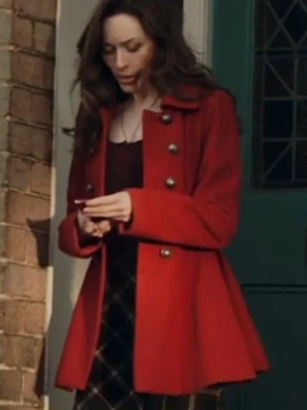 Katie Sheridan Firecracker Red Wool Coat – Matilda Christmas Double Breasted Style