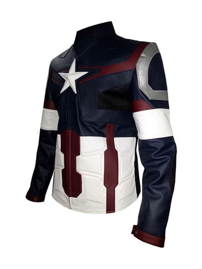captain-america-blue-leather-jacket-front.jpg → “Captain America Blue Leather Jacket Front View – Chris Evans Avengers Style”