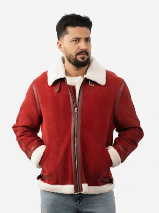 Men’s Classic Spirited Shearling Leather Jacket
