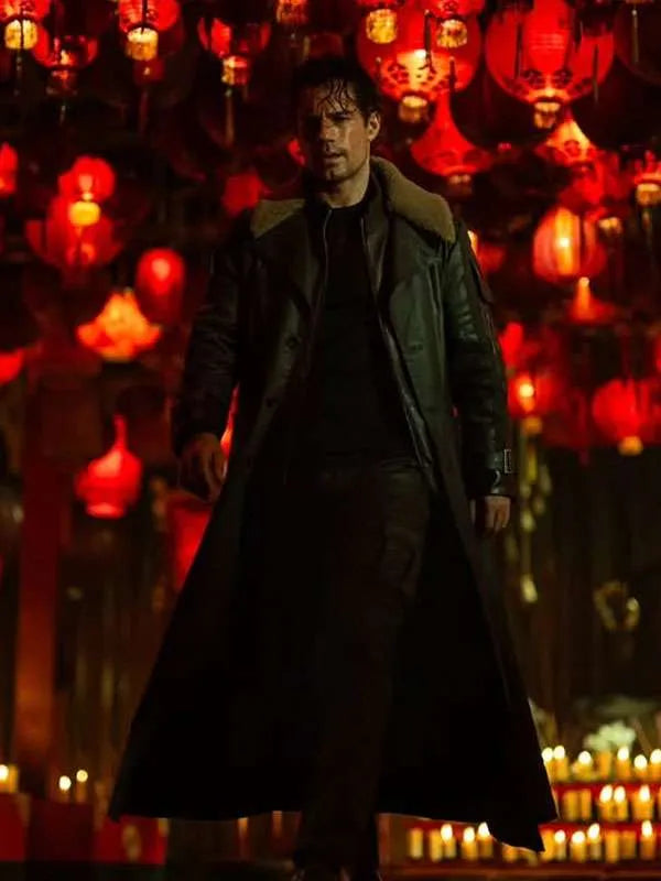 Highlander 2026 Henry Cavill Shearling Leather Coat