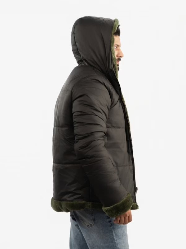 Men’s Wellsoft Reversible Shearling Hooded Jacket