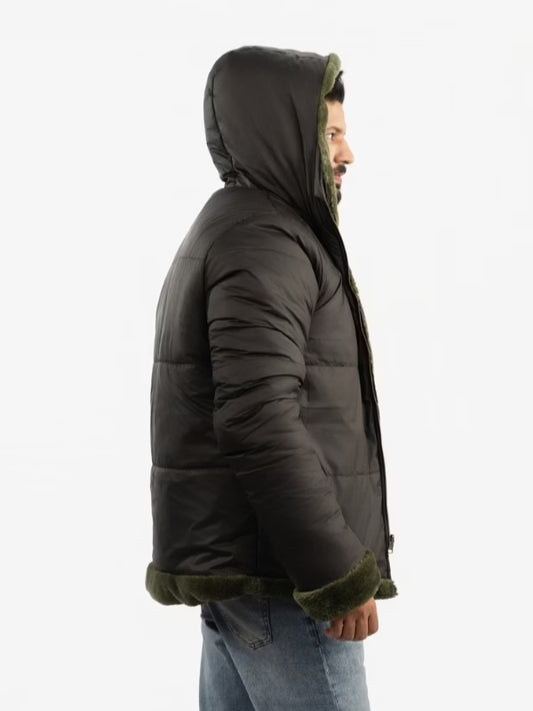 Men’s Wellsoft Reversible Shearling Hooded Jacket