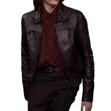 Mike Wheeler Black Leather Jacket - Stranger Things S04 Real Leather Jacket