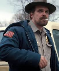 Jim Hopper Sheriff Jacket - Stranger Things Blue Police Style