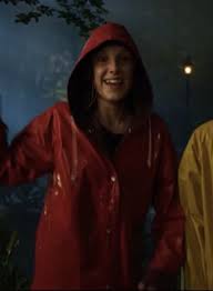 Eleven Red Raincoat - Stranger Things S04 Faux Leather Hooded Jacket