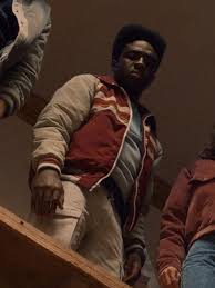 Lucas Sinclair S05 Bomber Jacket - Stranger Things Red & White Parachute Jacket