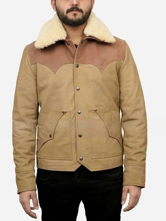 John Dutton Shearling Leather Jacket
