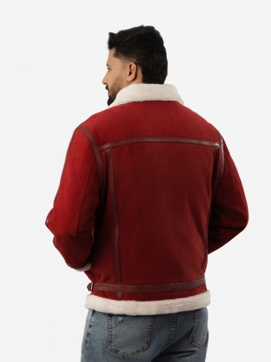 Men’s Classic Spirited Shearling Leather Jacket