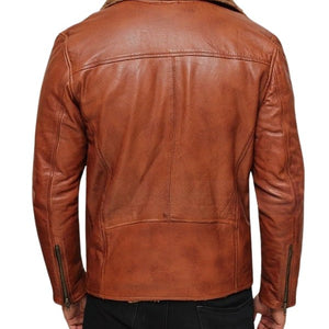 Mens Brown Leather Shearling Jacket