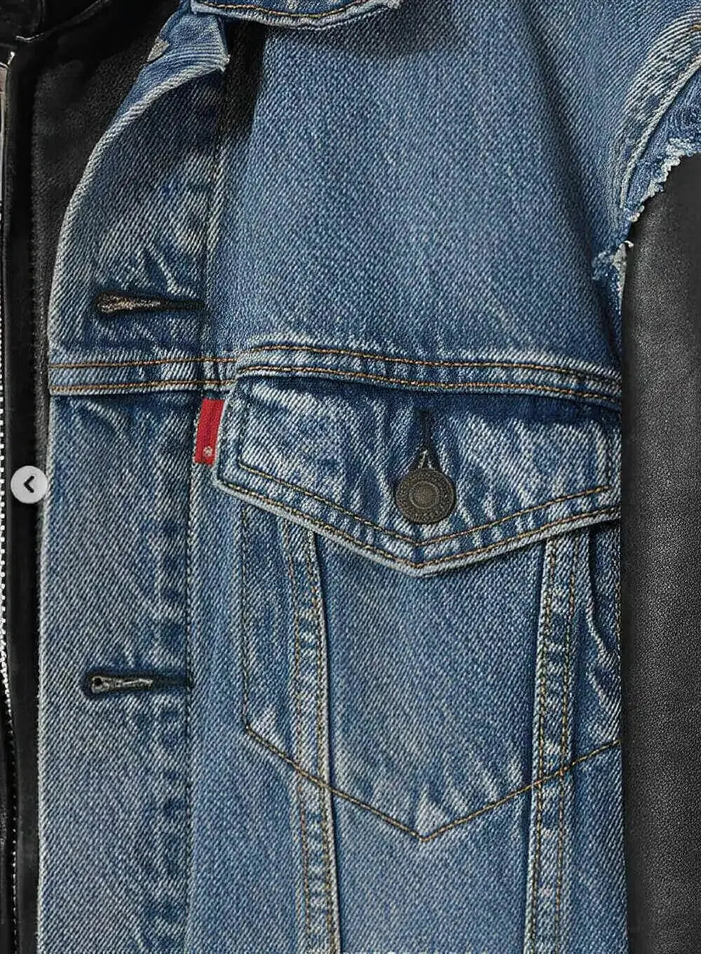 Eddie Munson Stranger Things Season 4 Hellfire denim and leather jacket