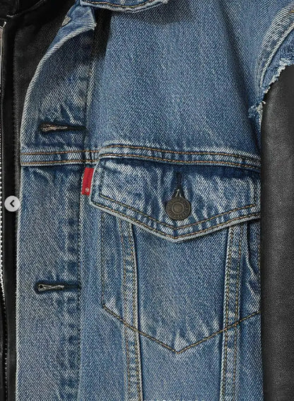 Eddie Munson Stranger Things Season 4 Hellfire denim and leather jacket