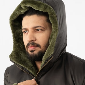 Men’s Wellsoft Reversible Shearling Hooded Jacket