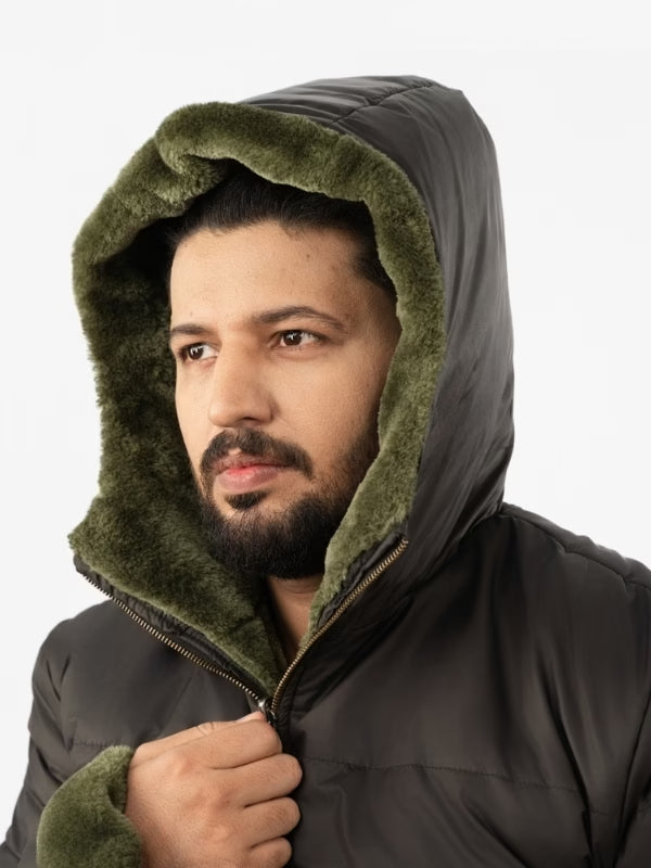 Men’s Wellsoft Reversible Shearling Hooded Jacket