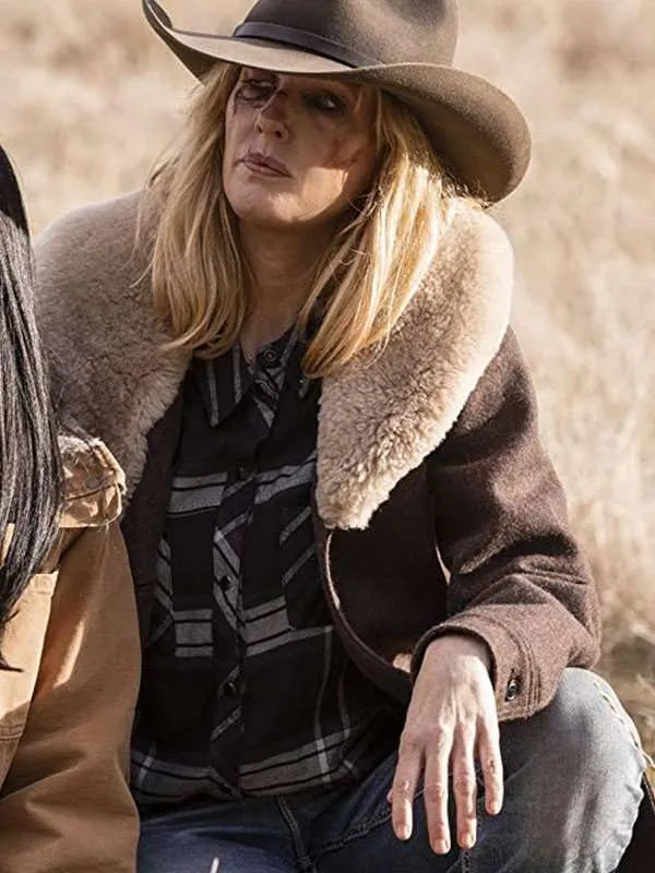 Beth Dutton Shearling Wool Coat