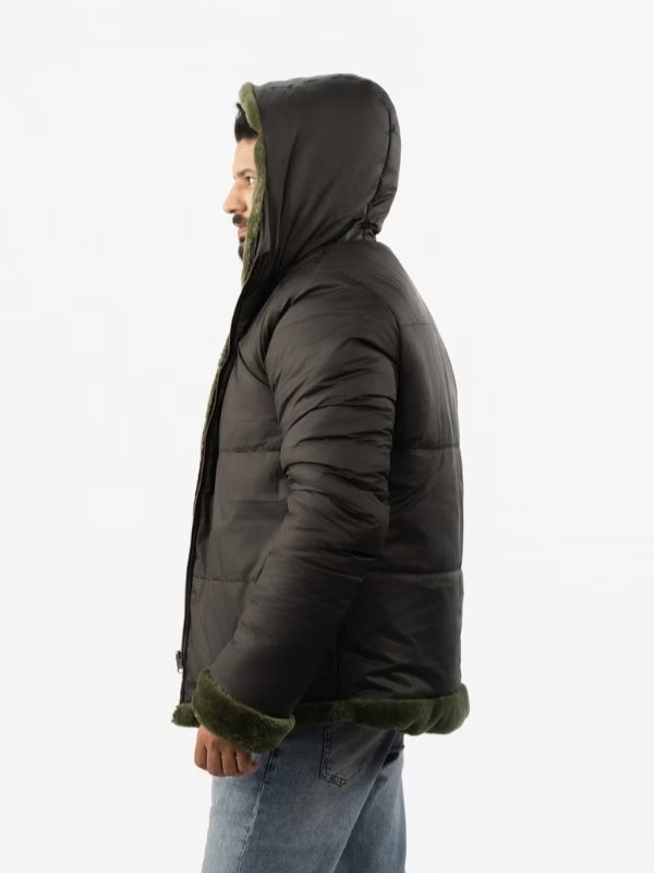 Men’s Wellsoft Reversible Shearling Hooded Jacket