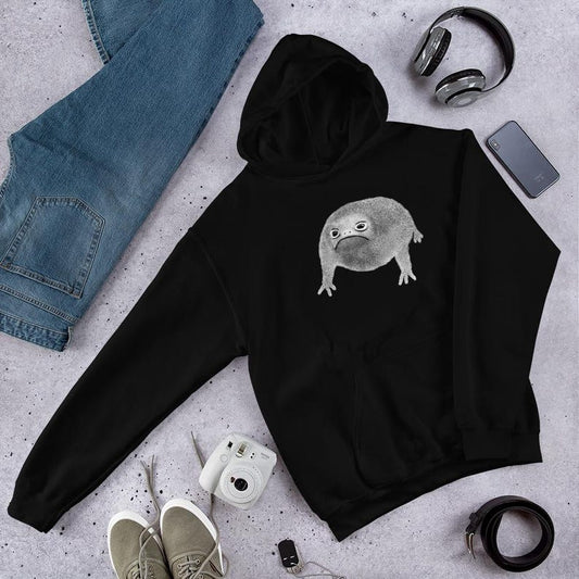 CLASSIC HOODIE Weird Frog Sweater Goblincore Folk Art Funny Birthday Sweatshirt Dark Academia Rain Frog Jumper Creepy Quirky Gothic Punk Emo