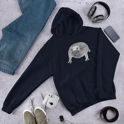 CLASSIC HOODIE Weird Frog Sweater Goblincore Folk Art Funny Birthday Sweatshirt Dark Academia Rain Frog Jumper Creepy Quirky Gothic Punk Emo