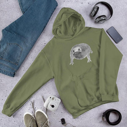 CLASSIC HOODIE Weird Frog Sweater Goblincore Folk Art Funny Birthday Sweatshirt Dark Academia Rain Frog Jumper Creepy Quirky Gothic Punk Emo