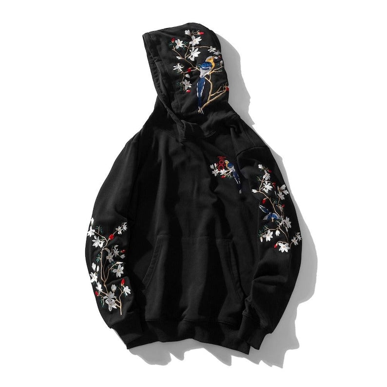 KH9083 Flowers Embroidery Hoodie