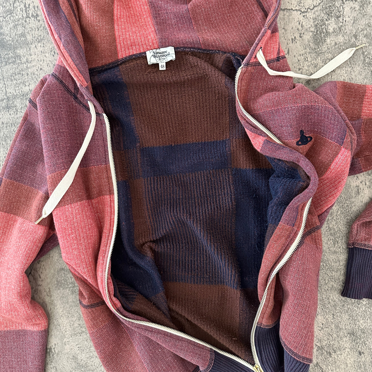 Vivienne Westwood Plaid Wizard Knit Hoodie