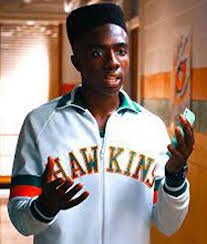 Lucas Sinclair Stranger Things Track Jacket - Season 4 White Hawkins Zipper Jacket